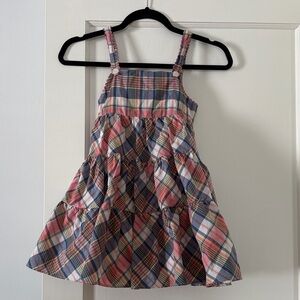 Ralph Lauren Plaid Girls Easter Dress in Pink and Blue Vintage Size 5